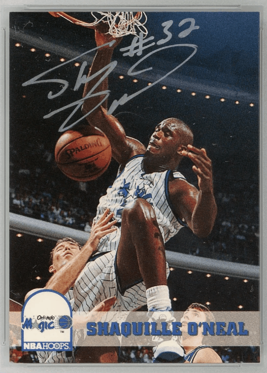 Shaquille O'Neil Autographed Hoops Rookie Card
