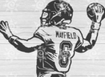 Baker Mayfield black and white pin Image