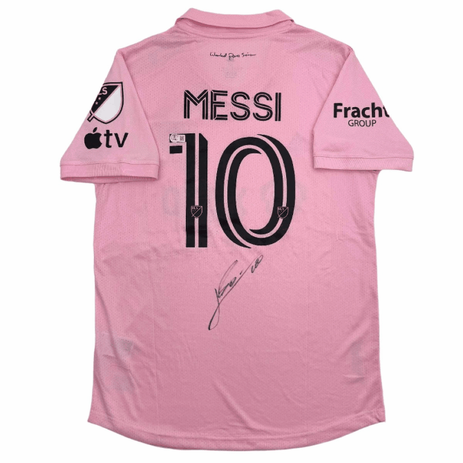 Messi Autographed Miami Pink Jersey