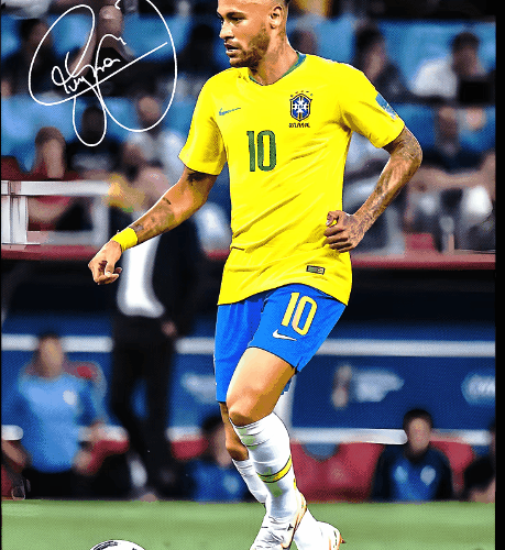 Neymar Jr. Signed Poster