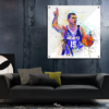 Room Example 1 Nikola Jokic Abstract Canvas Wall Art NBA by Katie Sky