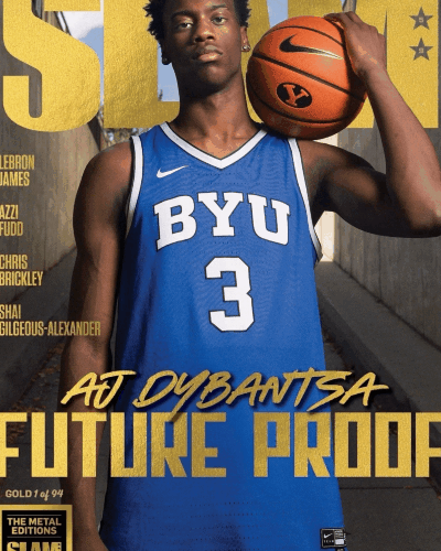 AJ-Dybantsa-BYU-Cougars-FC-RC-GOLD-METAL-SLAM-259-Magazine-