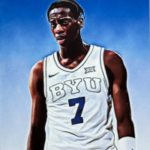 AJ-Dybantsa-Limited-Edition-Artist-Signed-BYU Cougars-Trading Card 6-of-10-PIN-$20