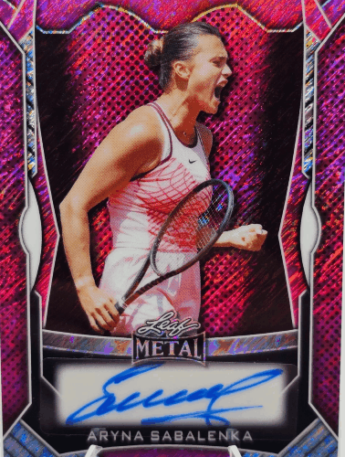 Aryna Sabalenk Autographed Leaf Tennis Trading Card