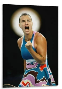 Aryna Sabalenka Tennis PosterAnya-Artworks-Painting-Wall-Art-Canvas-Prints-Hanging-Picture-Poster-16x24inch-Walmart-PIN-$55
