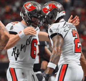 Emeka Egbuka & Baker Mayfield Poster / Matted / Wall Art / TB 2025/ TD celebration