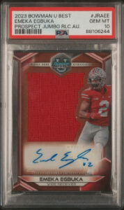 Emeka Egbuka Bowman Autographed Trading Card