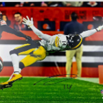 George Pickens NFL Autographed Pittsburgh Steelers (16x20) Football Photo Print PIN