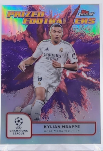 Kylian Mbappé fra Topps Finest Prized Footballers Purple Red Refractor