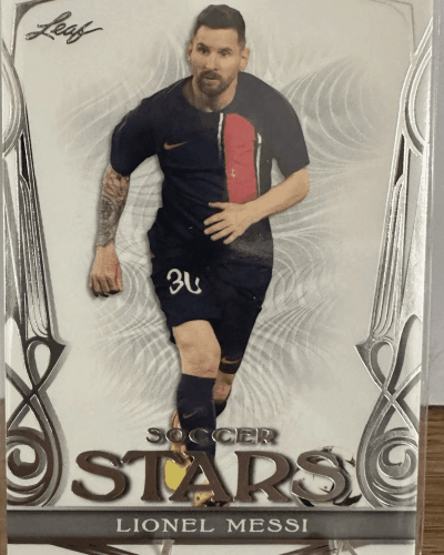 Lionel Messi  Leaf Stars Poster Card