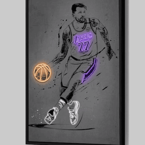 Luka Doncic Poster Los Angeles Lakers Canvas