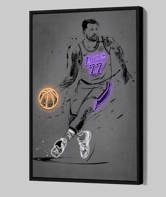 Luka Doncic Poster Los Angeles Lakers Canvas