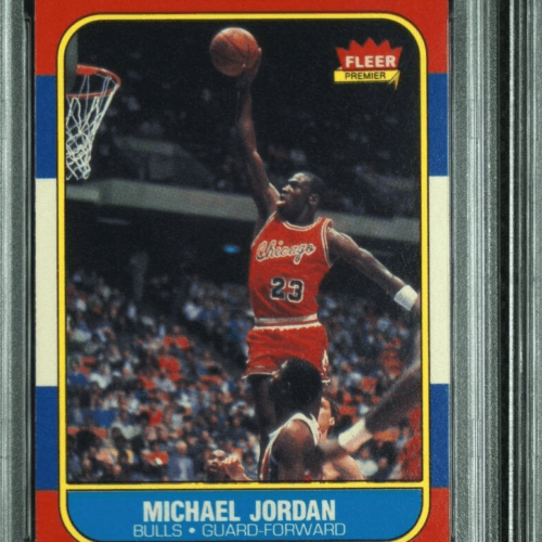 Michael Jordan Fleer 1986 Autographed Rookie Card