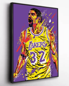 Magic Johnson Pop-Art-Canvas Print NBA Los-Angeles bttn