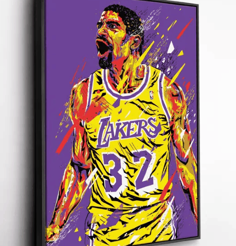 Magic Johnson Lakers Wall-Art-Canvas: 'The Shout'