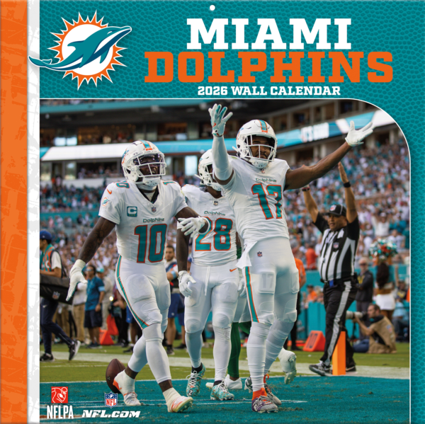 Miami Dolphins 2026 NFL Team Wall Calendar