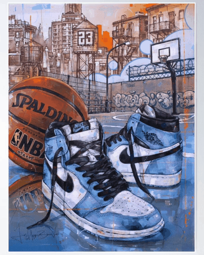Nike-Air-Jordan-1-Basketball-Uni-Blue-Poster-Wall-Art-Modern-Wall-Decor