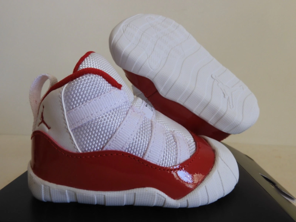 Nike Air Jordan 11 Crib Bootie Cherry White-Varsity Red-Black Sz 4c