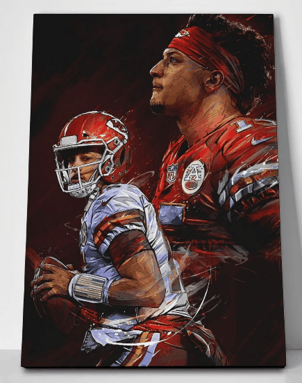 Patrick Mahomes Canvas Wall Art: 'Ready' & Waiting'