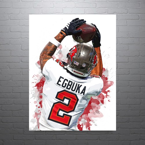 Emeka Egbuka Poster Print Catch back view