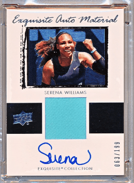 2018 Upper Deck Exquisite Serena Williams Patch Auto Trading Card