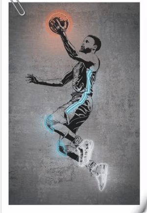 Stephen Curry Wall-Canvas Print 20x30-Unframed-BTTN