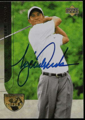 Tiger Woods autograph signed 2004 Upper Deck card