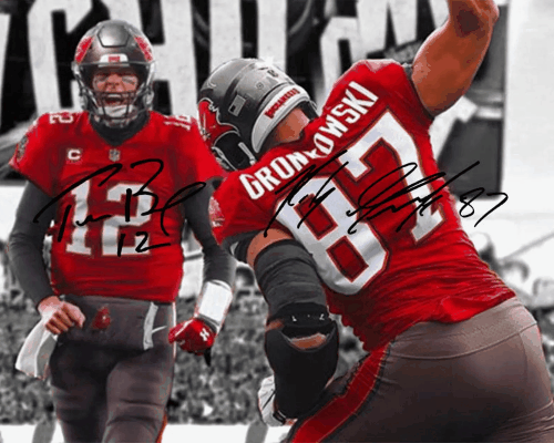 Rob Gronkowski  Autographed Buccaneers Poster