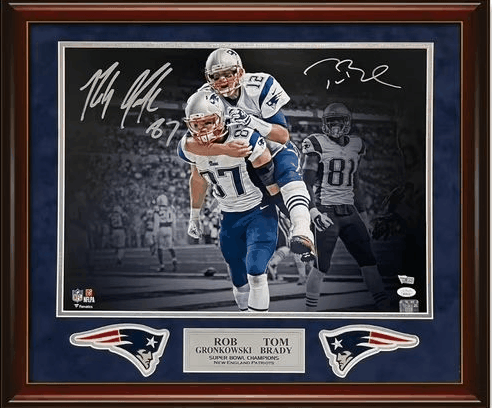 Rob Gronkowski - Tom Brady Rob Patriots Autographed Photo Framed