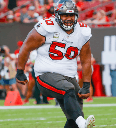 Vita Vea  Tampa Bay Buccaneers Poster:  'Air Kick Celebration'