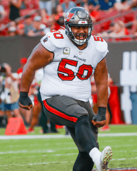Vita Vea  Tampa Bay Buccaneers Poster:  'Air Kick Celebration'