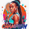 Coco Gauff Sticker - USA OPEN Tennis Champion