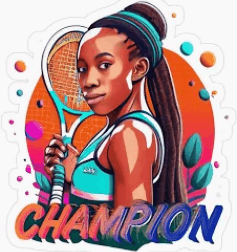 Coco Gauff Sticker - USA OPEN Tennis Champion