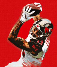 Mike Evans Poster Catch Red