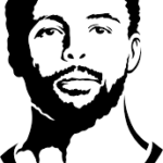 Stephan Curry blk Whit face image