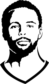 Stephan Curry blk Whit face image