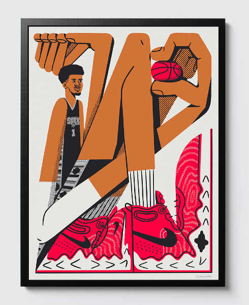 Wemby Art Picasso Style Image