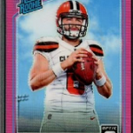 Baker Mayfield Rookie Trading Card 2018 Donruss Optic Pink