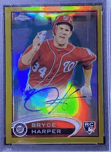 Bryce-Harper-2012-Topps-Chrome-Gold-Refractor-Rookie-Auto