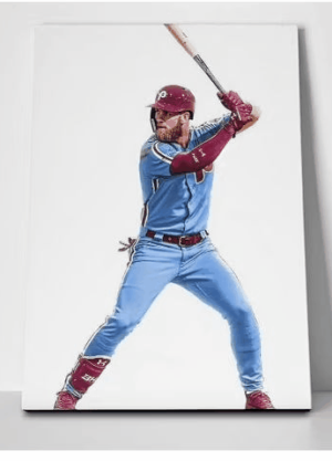 Bryce Harper Phillies Wrapped Canvas