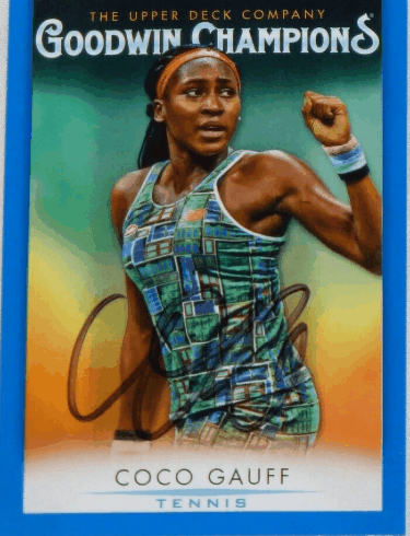 Coco-Gauff-autographed-2021-Upper-Deck-GOODWIN-CHAMPIONS-TRADING-CARD-
