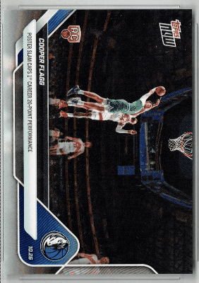 Cooper Flagg 2025 Topps Now #28 Poster Slam Rookie Card