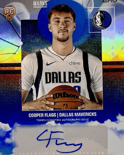 Cooper Flagg Trading Card: 2025 Topps CF Contemporary Marks - Rainbow Foilboard RC