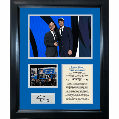 Cooper Flagg Wall Art: NBA Draft 1st Pick Dallas Mavericks Laser Engraved Signature Auto