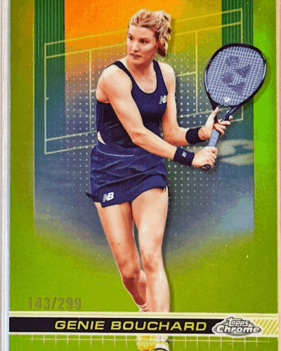 Genie-Bouchard-2024-Topps-Chrome-Tennis-Lime-Green-Refractor