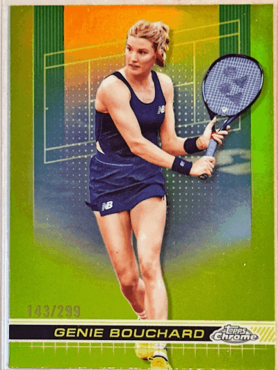 Genie-Bouchard-2024-Topps-Chrome-Tennis-Lime-Green-Refractor