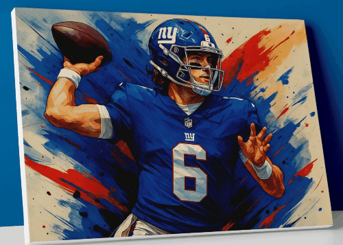 Jaxson-Dart-Canvas-New-York-Giants-Wall-Art-Painting