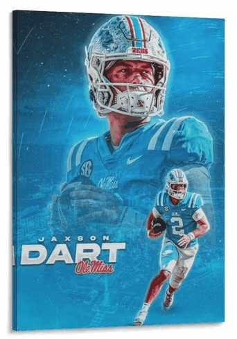 Jaxson-Dart-Canvas-Wall-Art-Framed-Painting-OleMissAqua-BTTN