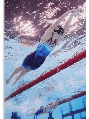Katie Ledecky Sportsman Poster - Wall Art Painting Canvas Artworks