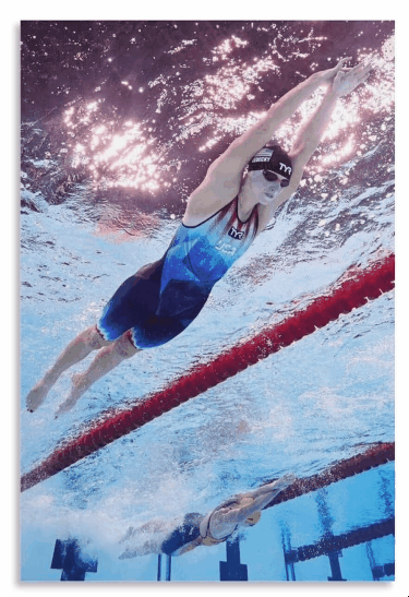 Katie Ledecky Sportsman Poster - Wall Art Painting Canvas Artworks